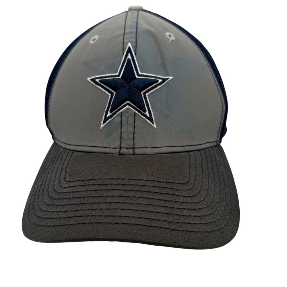 New Era 39THIRTY Dallas Cowboys Hat Grey Navy Blue Mesh Flex Fit Medium-Large